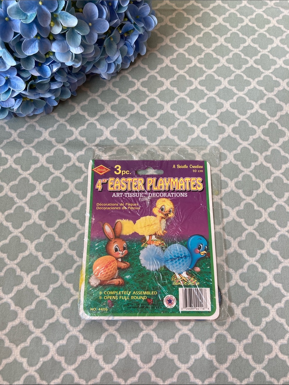 NEW Beistle Honeycomb Easter Playmates Decor 4” Vintage 1991